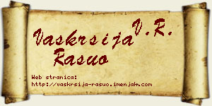 Vaskrsija Rašuo vizit kartica